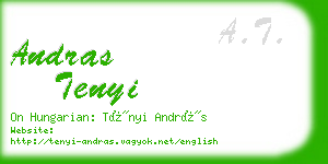 andras tenyi business card